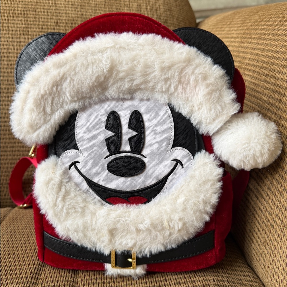 Mickey Mouse Santa Loungefly backpack